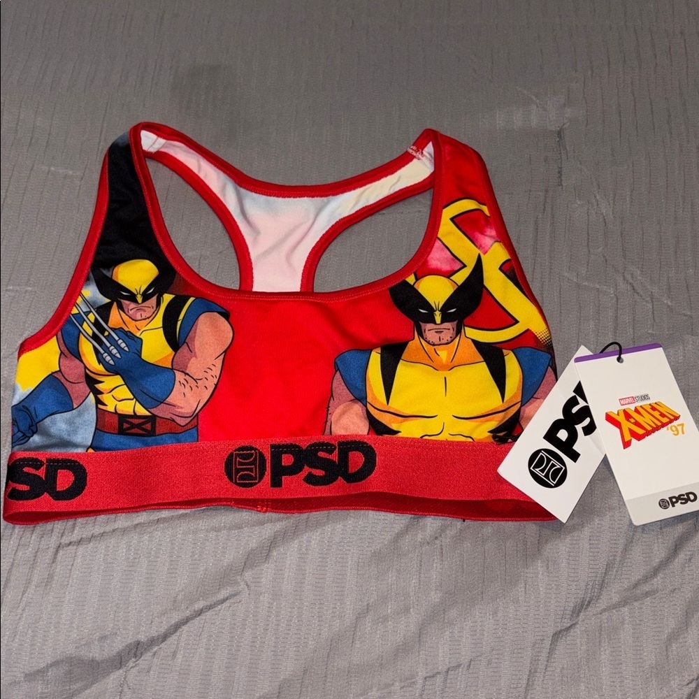 NWT PSD Wolverine Multi Sports Bra size medium comic con marvel lightweight - Picture 3 of 6